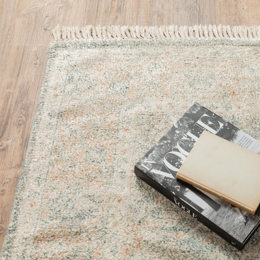 Oriental Weavers Malabar 45307 Grey/ Beige Area Rug Corner Featured