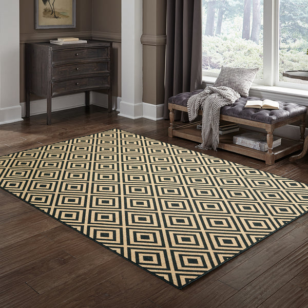 Oriental Weavers Marina 2335K Black/Tan Area Rug Incredible Rugs and