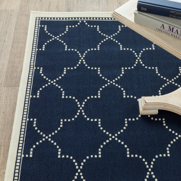 Oriental Weavers Marina 6025P Navy/Ivory Area Rug Incredible Rugs and