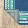 Oriental Weavers Meridian 9650B Navy/Green Area Rug Backing Image