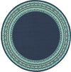 Oriental Weavers Meridian 9650B Navy/Green Area Rug Round