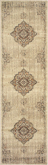 Oriental Weavers Pasha 072J2 Ivory/ Brown Area Rug 2'3'' X 7'6'' Runner