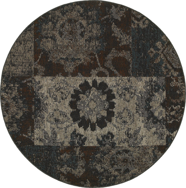 Oriental Weavers Revival 4712C Charcoal/Teal Area Rug Incredible Rugs
