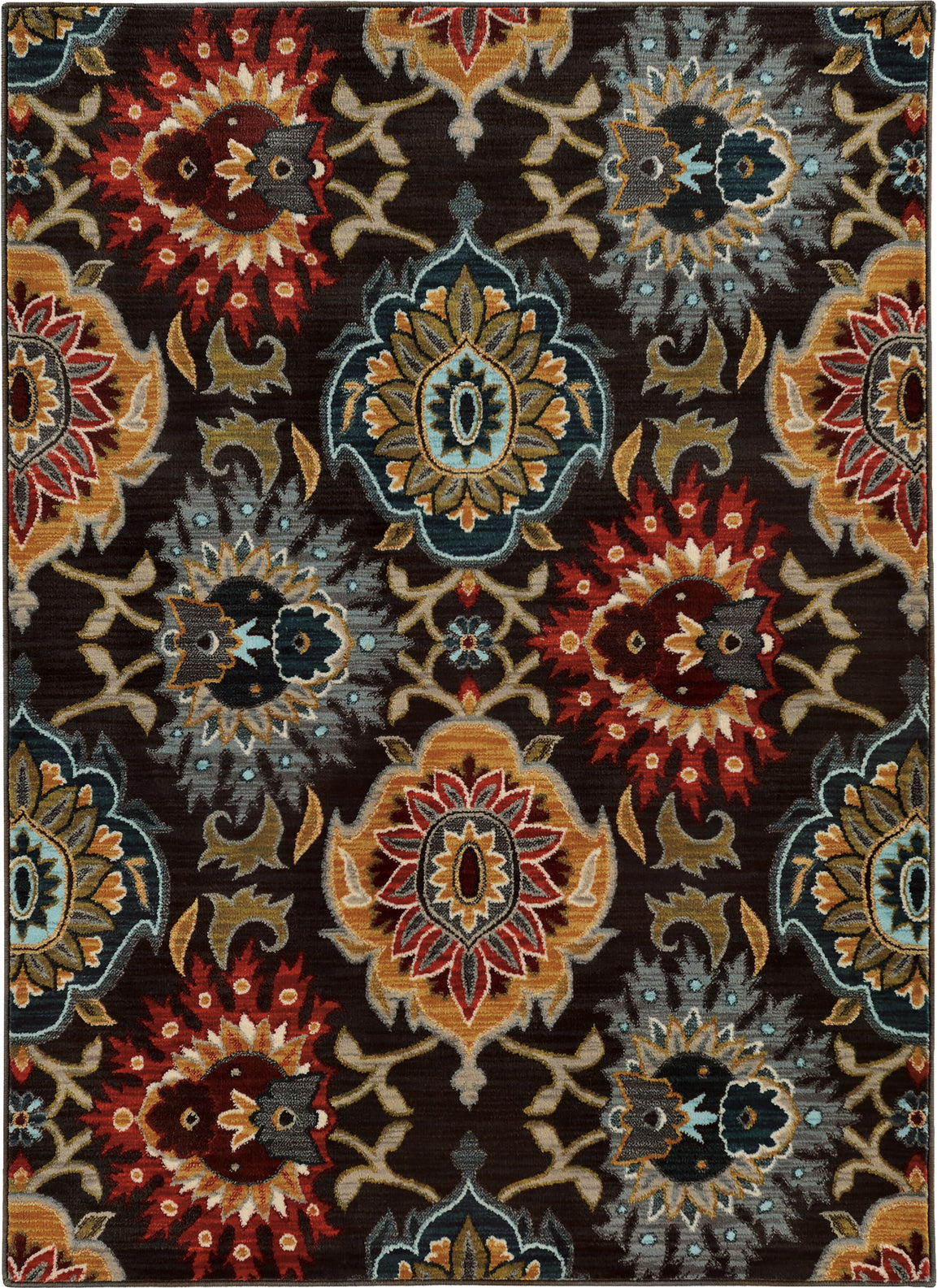 Oriental Weavers Sedona 6369D Charcoal/Multi Area Rug main image featured