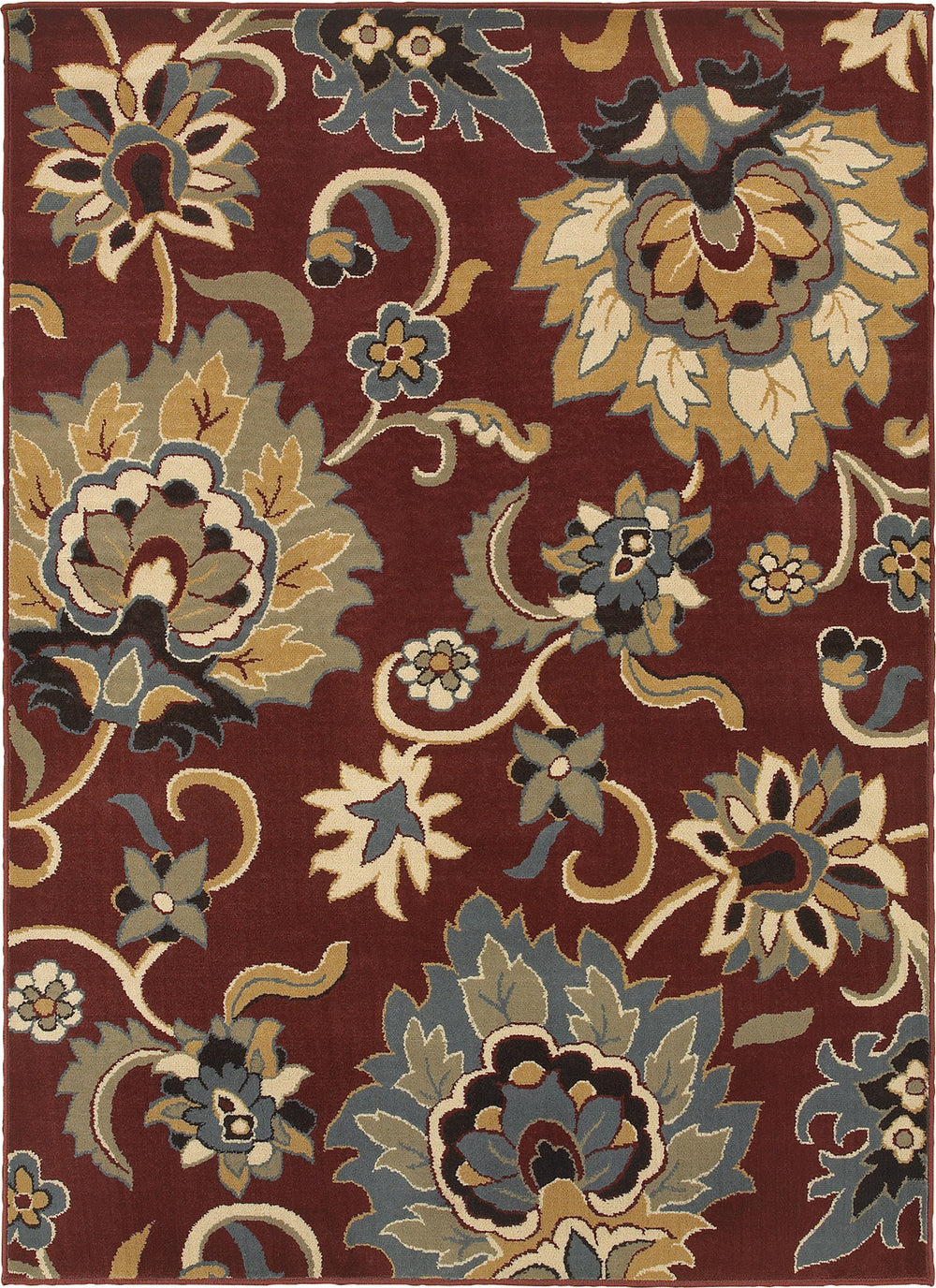 Oriental Weavers Stratton 6034C Red/Gold Area Rug