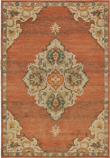 Oriental Weavers Toscana 9537C Orange Blue Area Rug – Incredible