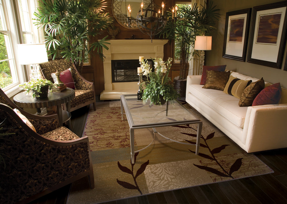 Oriental Weavers Tybee 2362J Gold/Beige Area Rug Room Scene Featured