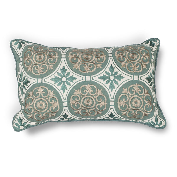 KAS Pillow L219 Teal Medallions Incredible Rugs and Decor