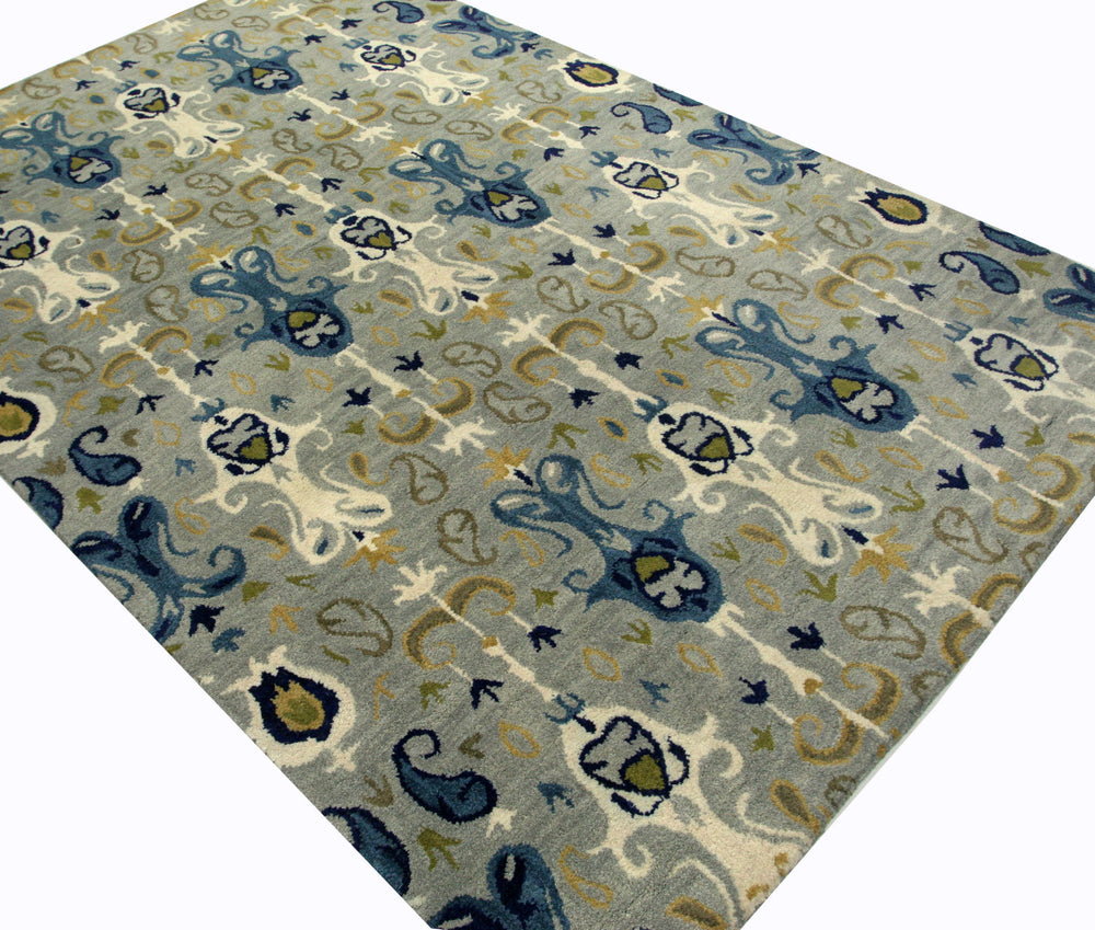 Bashian Rajput R122-RJ167 Slate Area Rug Alternate Shot Feature