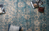 Loloi Anastasia AF-14 Light Blue / Ivory Area Rug Room Scene 1