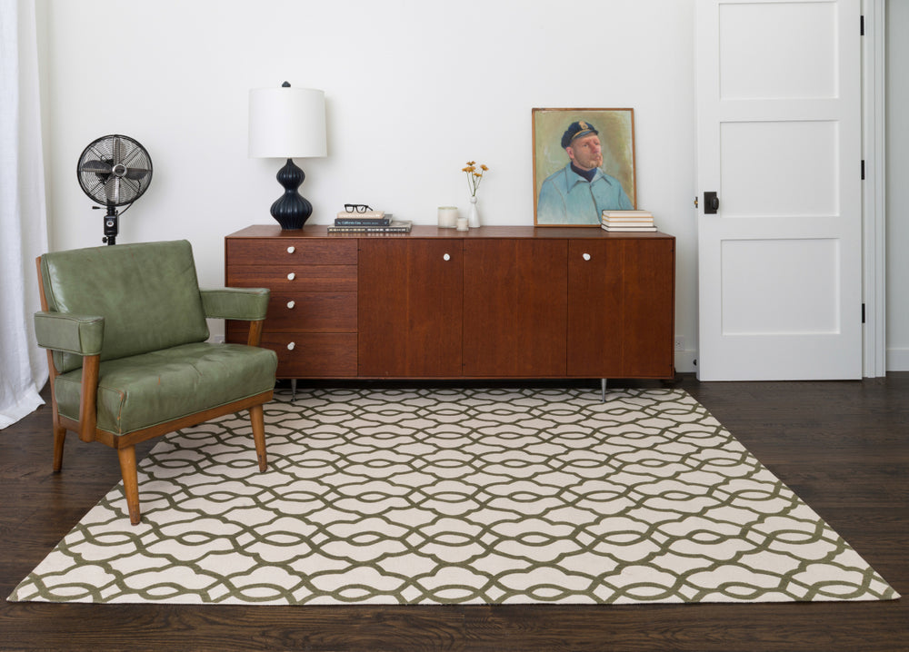 Loloi Felix FX-02 Ivory / Olive Area Rug Roomscene Feature