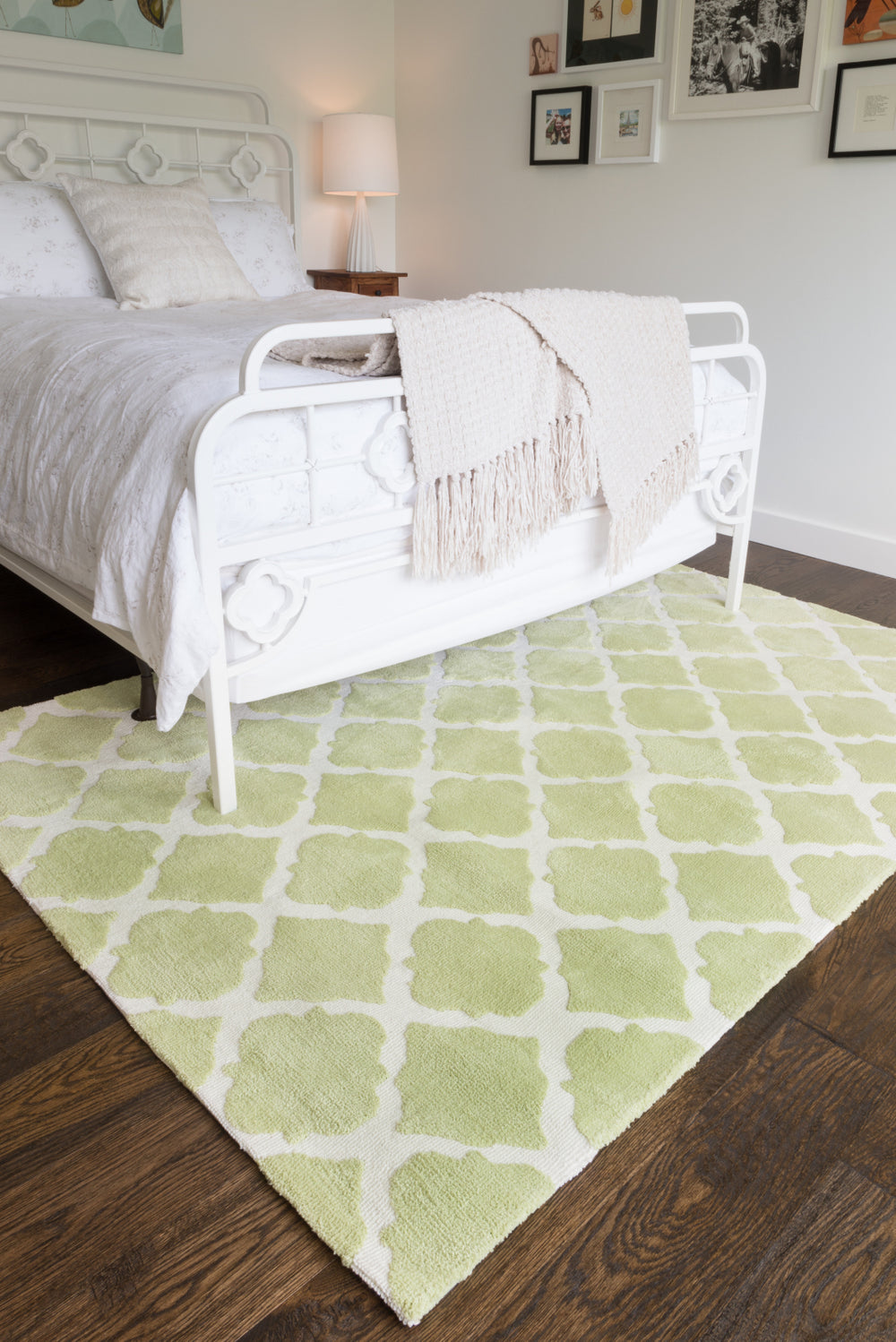 Loloi Piper PI-01 Diamond Green Area Rug Roomscene Feature