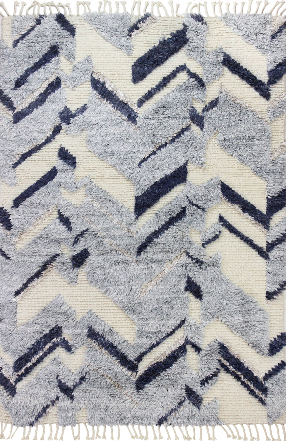 Bashian Shaggy S168-BNSH7 Ivory/Grey Area Rug