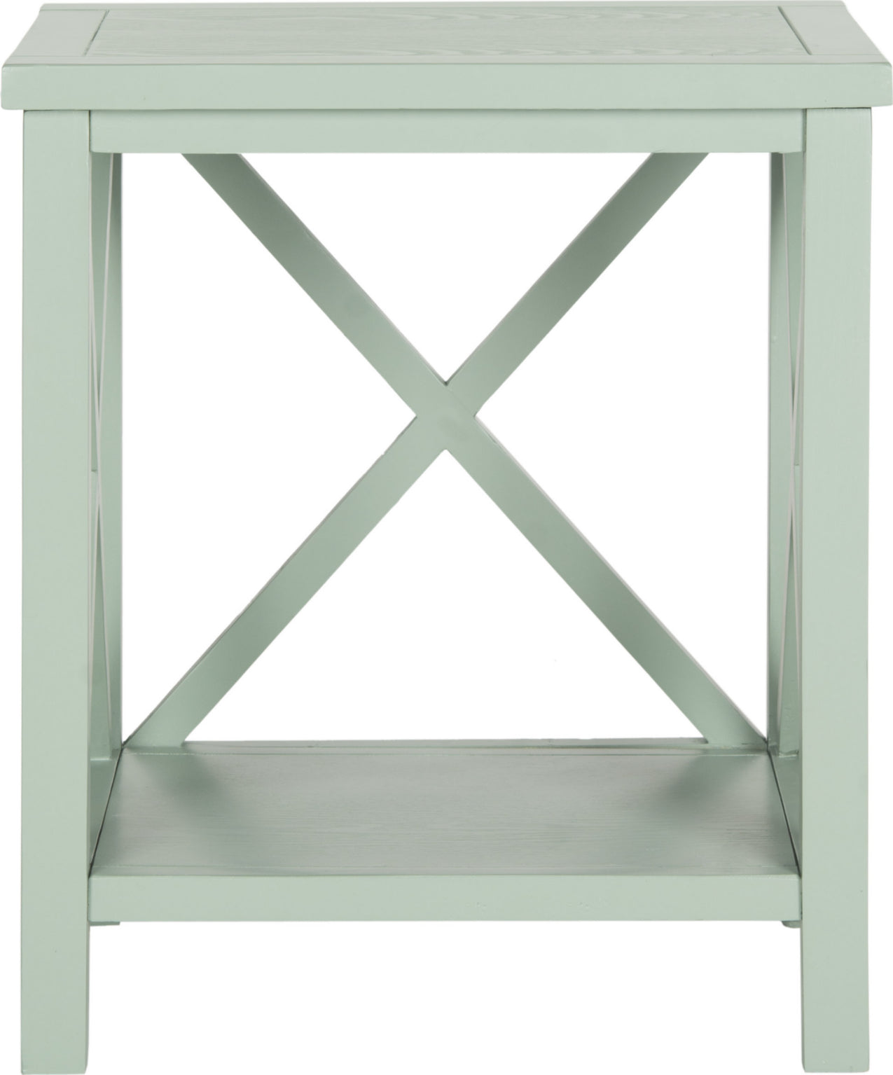 Safavieh Candence Cross Back End Table Dusty Green Furniture main image