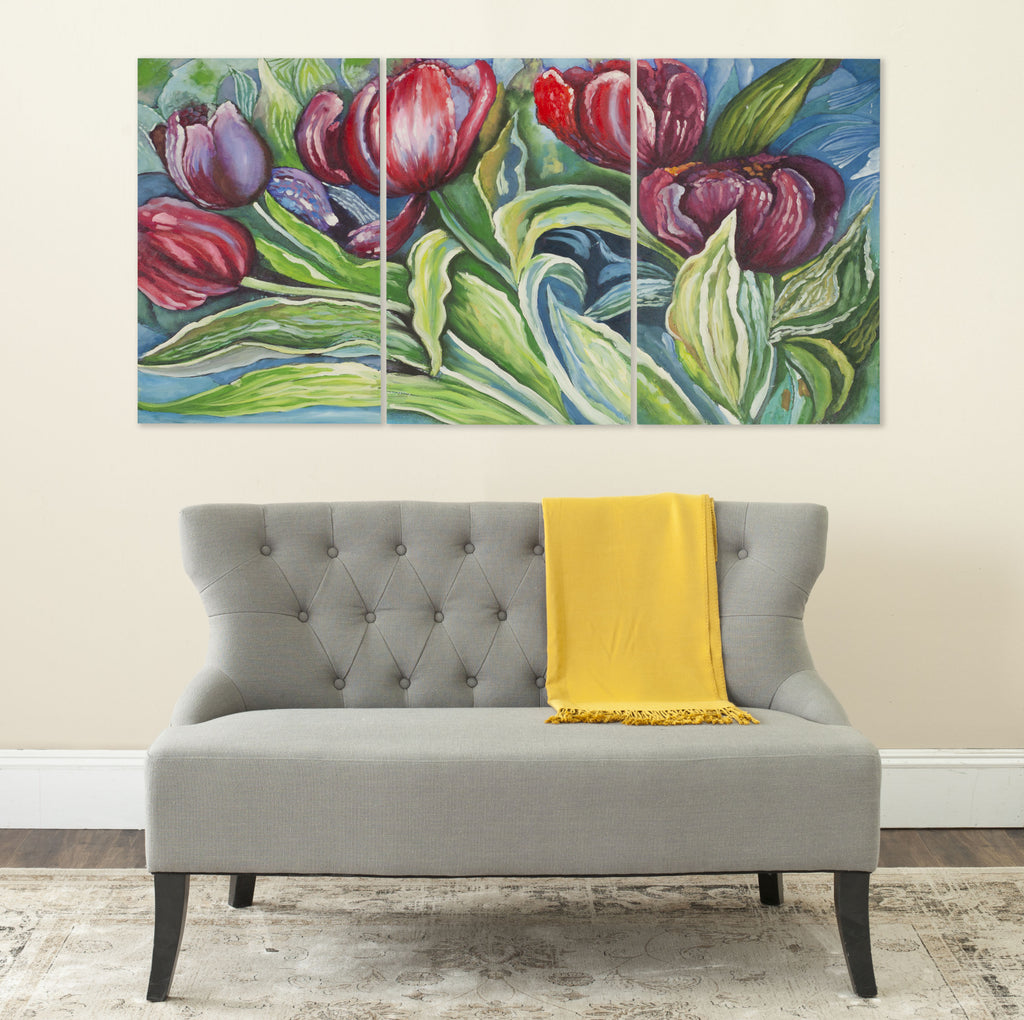 Safavieh Nouveau Tulips Triptych Wall Art Assorted  Feature