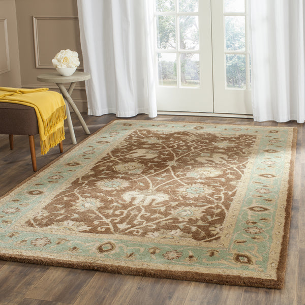 Safavieh Antiquity At21 Brown/Green Area Rug – Incredible Rugs and Decor