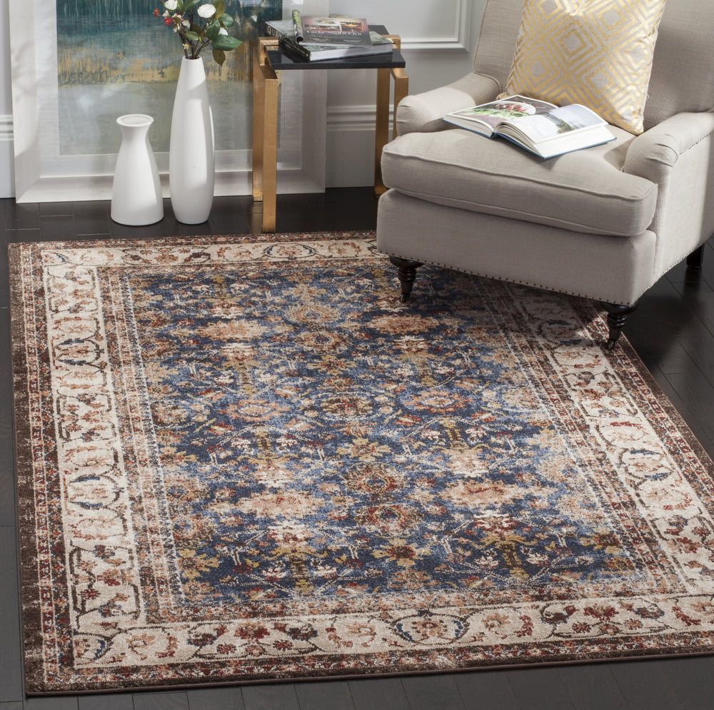Safavieh Bijar BIJ650B Royal/Ivory Area Rug Feature