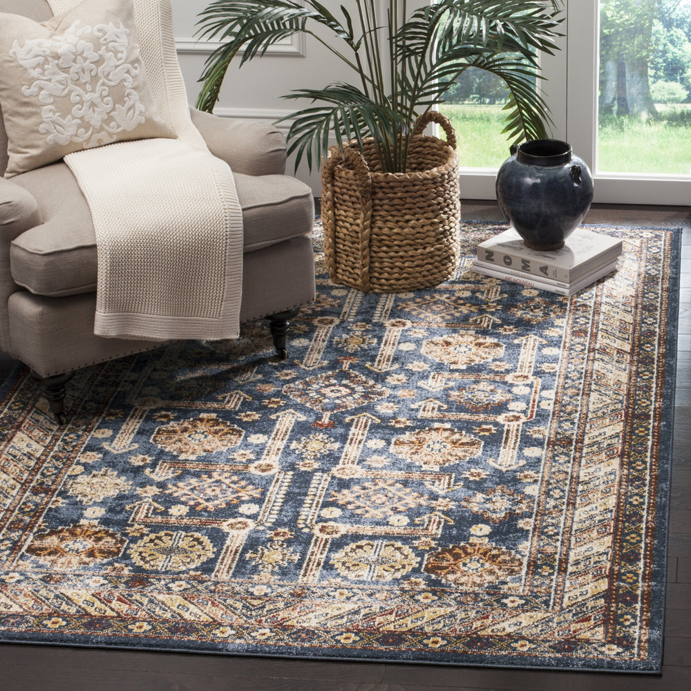 Safavieh Bijar BIJ653B Royal/Ivory Area Rug Feature