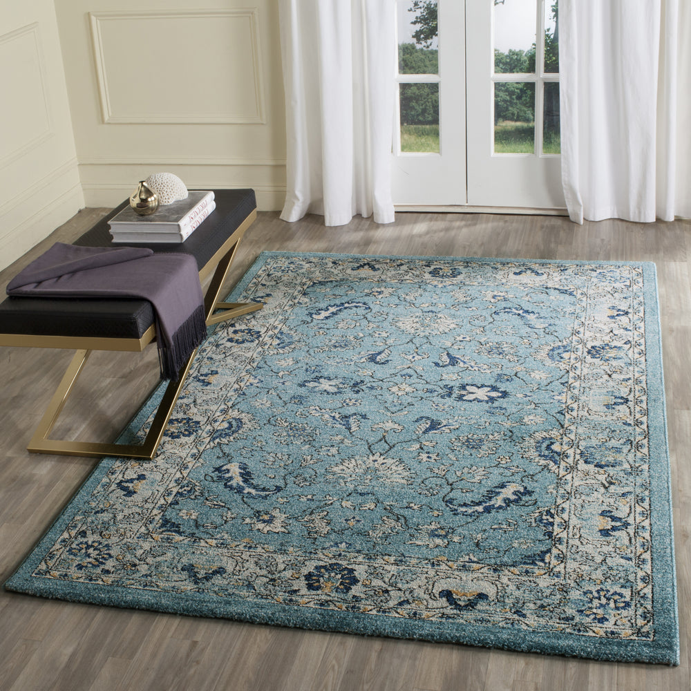 Safavieh Carmel CAR278F Turquoise/Beige Area Rug Feature