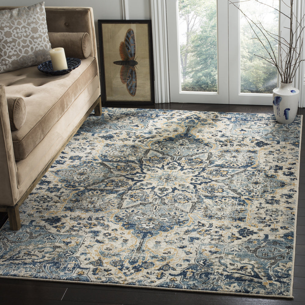 Safavieh Carmel CAR280M Ivory/Blue Area Rug Feature