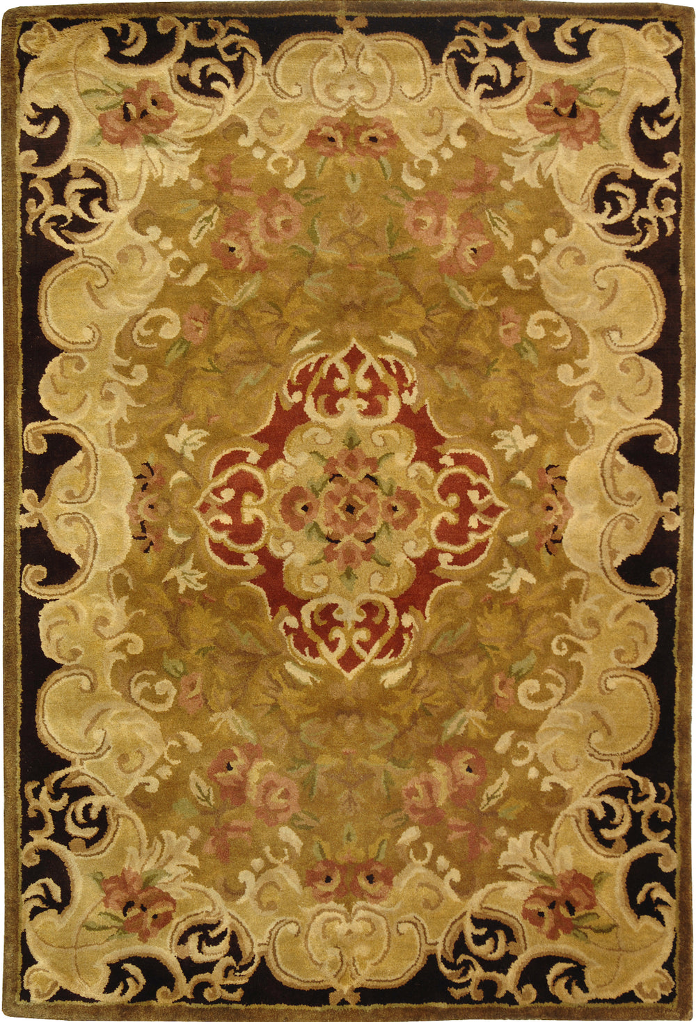 Safavieh Classic Cl234 Gold/Cola Area Rug Main Feature