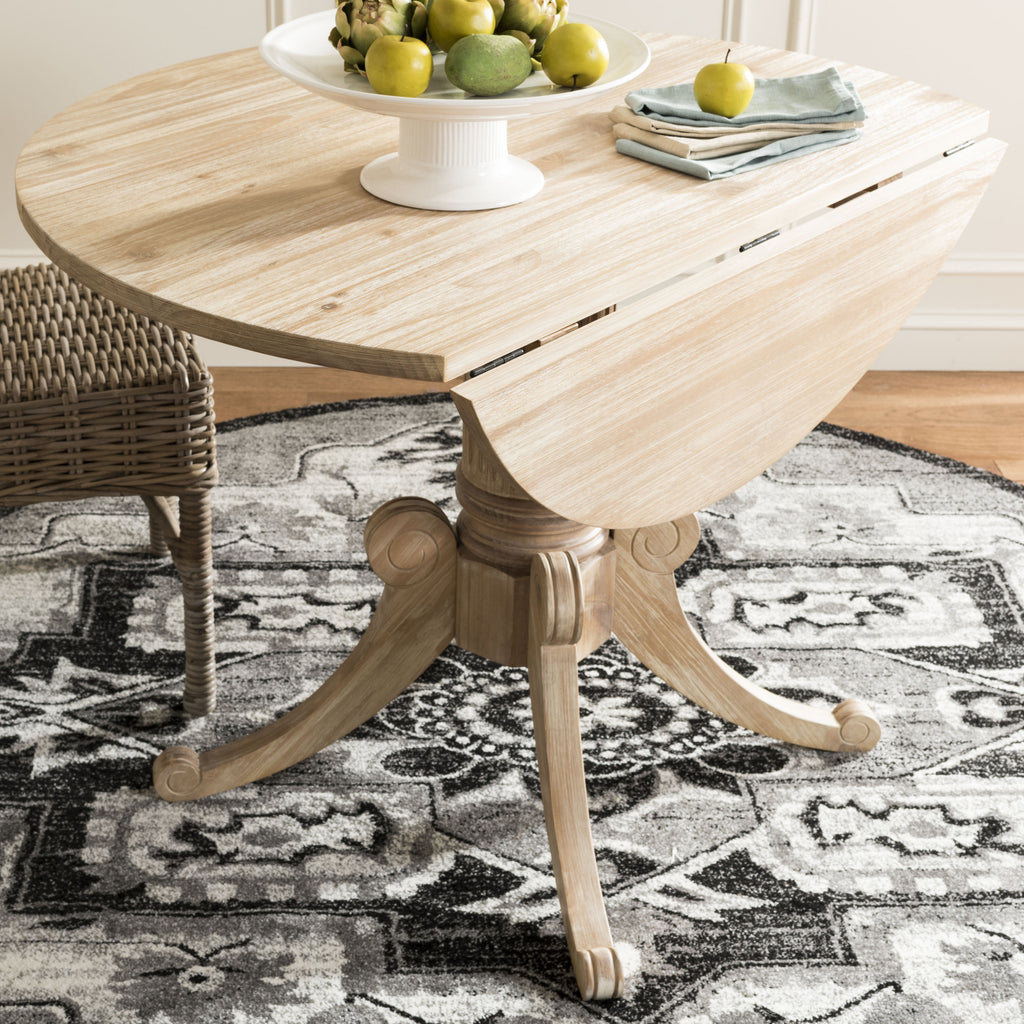 Safavieh Forest Drop Leaf Dining Table Rustic Natural  Feature