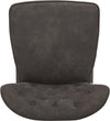 Safavieh Ashby 26''H Mid Century Modern Leather Tufted Swivel Counter Stool Grey and Black Furniture 