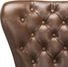 Safavieh Aster 30''H Mid Century Modern Leather Tufted Bar Stool Burgundy and Black Furniture 