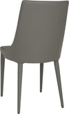 Safavieh Summerset 19''H Leather Side Chair Grey Furniture 