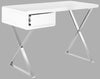 Safavieh Hanover Desk White and Chrome Furniture 