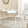 Safavieh Malloy Desk White and Chrome Furniture  Feature