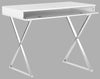 Safavieh Gordon Desk White and Chrome Furniture 