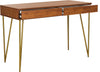 Safavieh Pine Two Drawer Desk Natural and Gold Furniture 