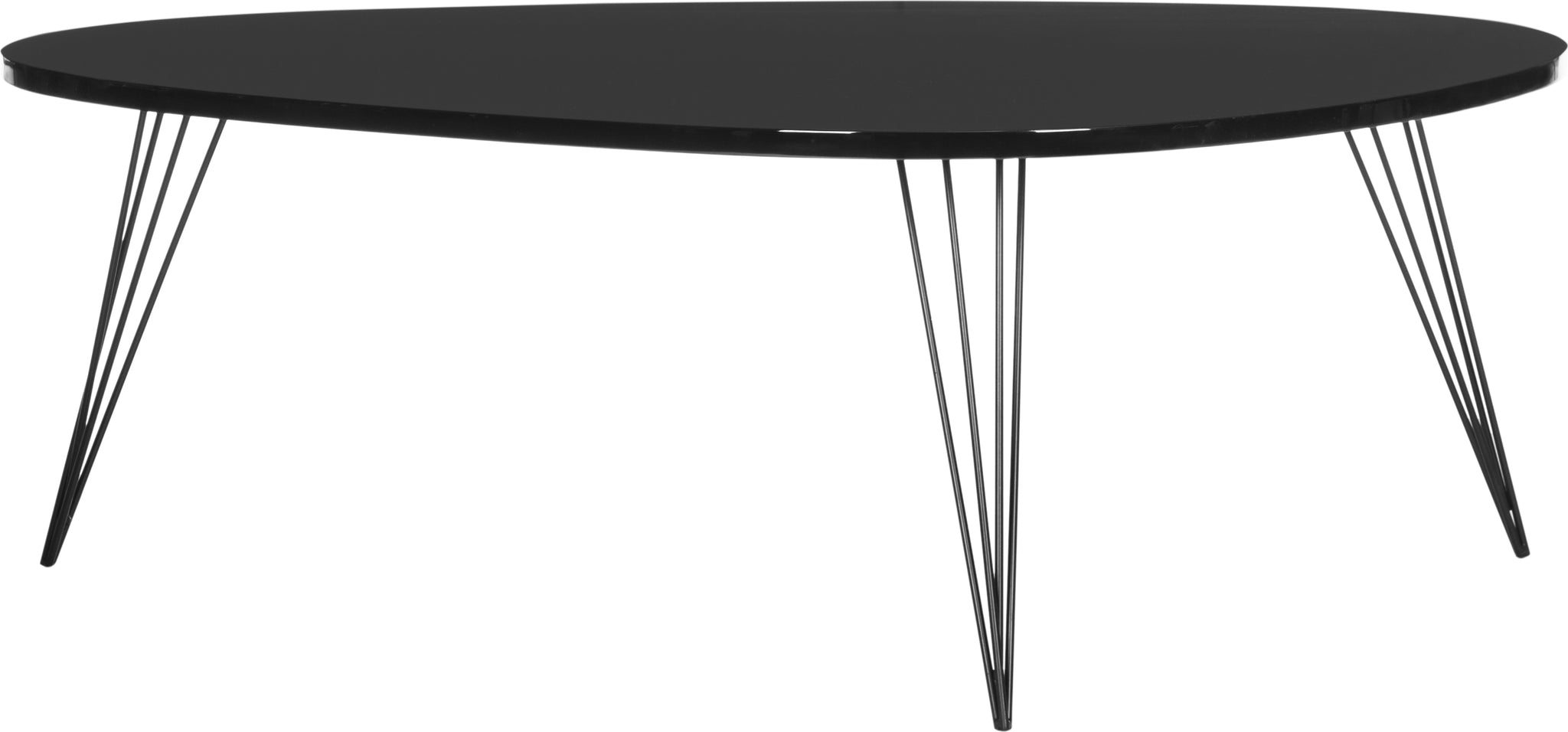Safavieh Wynton Retro Mid Century Lacquer Coffee Table Black Furniture main image
