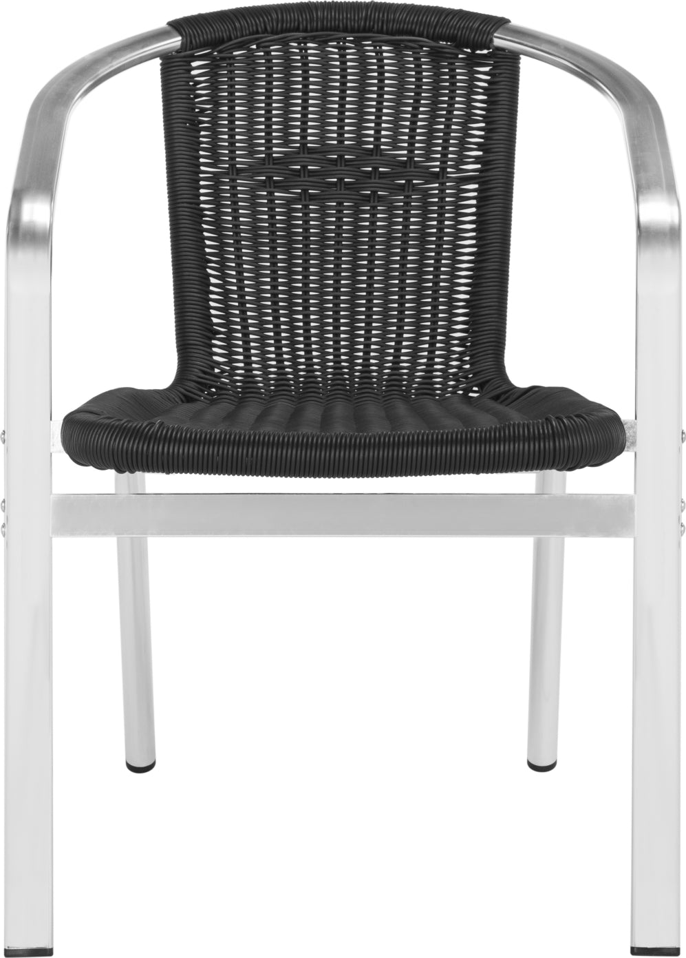 Safavieh Wrangell Indoor-Outdoor Stacking Armchair Black Furniture main image