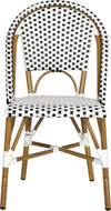 Safavieh Salcha Indoor-Outdoor French Bistro Stacking Side Chair Black/White/Light Brown Furniture main image