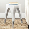 Safavieh Indium Triangle Aluminum Side Table Silver Furniture  Feature