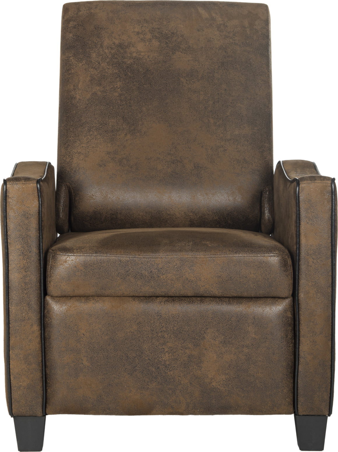 Safavieh Holden Vintage Recliner Chair Brown and Black Furniture main image
