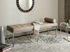 Safavieh Xavier Leather Tufted Bench With Pillow Beige Furniture  Feature