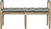 Safavieh Raiden Velvet Rustic Oak Bench Grey and Furniture main image