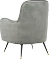 Safavieh Noelle Velvet Retro Mid Century Accent Chair Light Grey Furniture 
