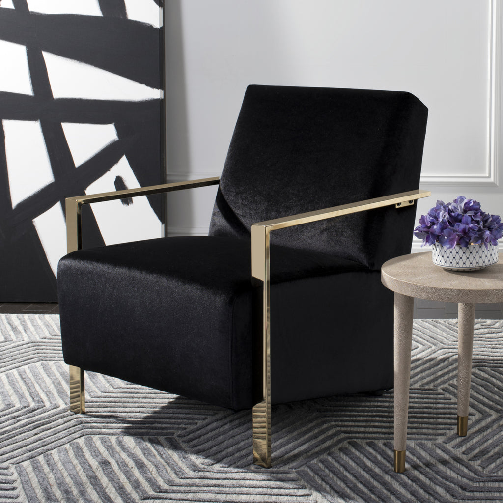 Safavieh Orna Accent Chair Black Furniture  Feature