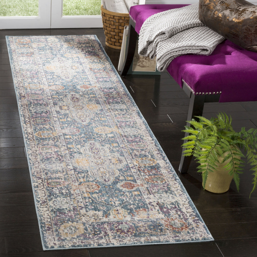 Safavieh Illusion ILL704K Teal/Cream Area Rug Feature