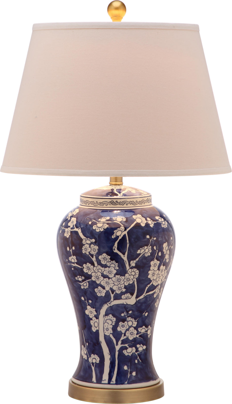 Safavieh Spring 29-Inch H Blossom Table Lamp Navy/White Mirror main image