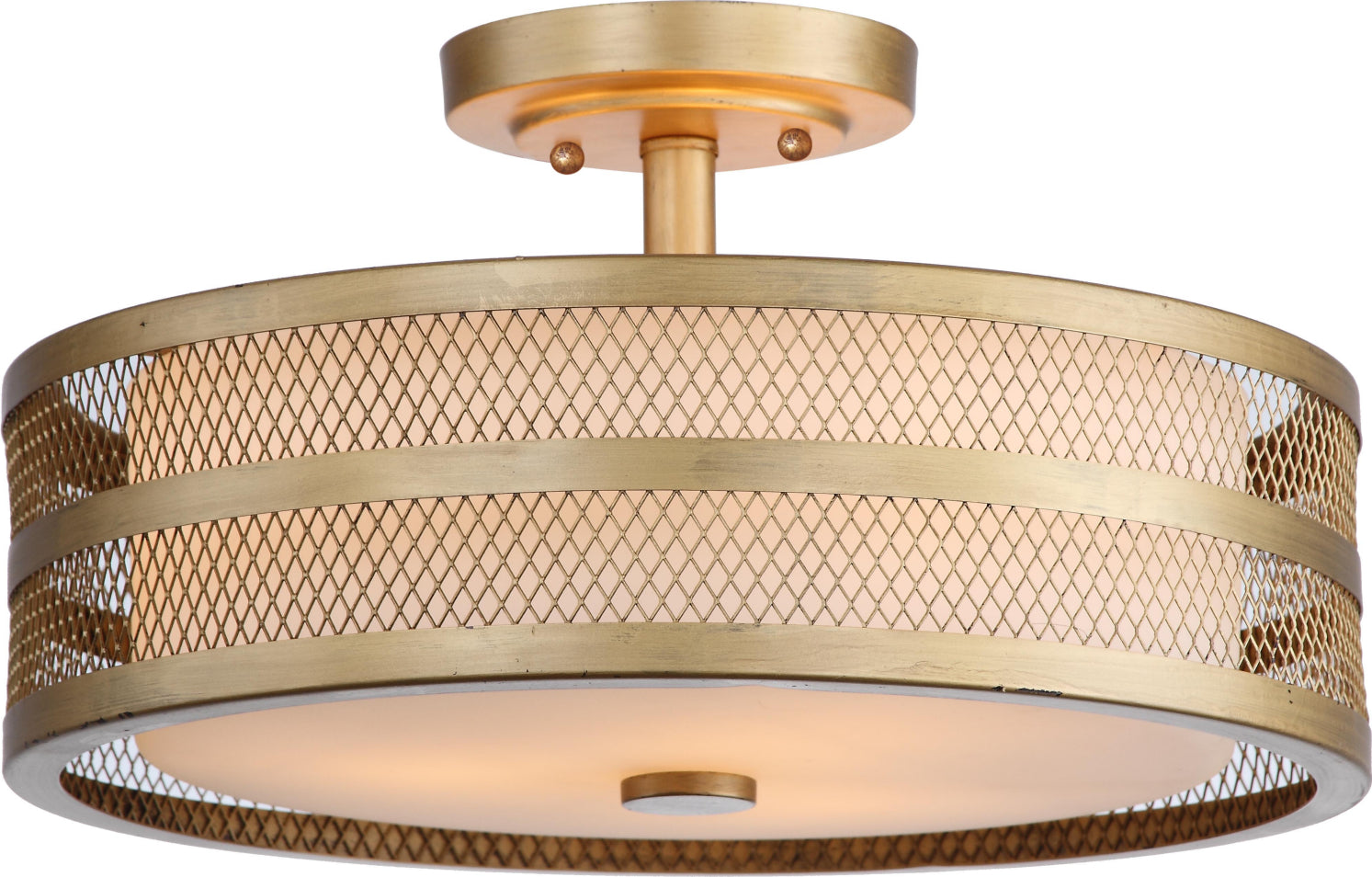 Safavieh Greta 3 Light Antique Gold 1575-Inch Dia Veil Semi Flush Lamp main image