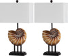 Safavieh Nautilus 28-Inch H Shell Table Lamp Light Brown Mirror 