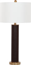 Safavieh Ollie 315-Inch H Faux Snakeskin Table Lamp Brown Mirror 