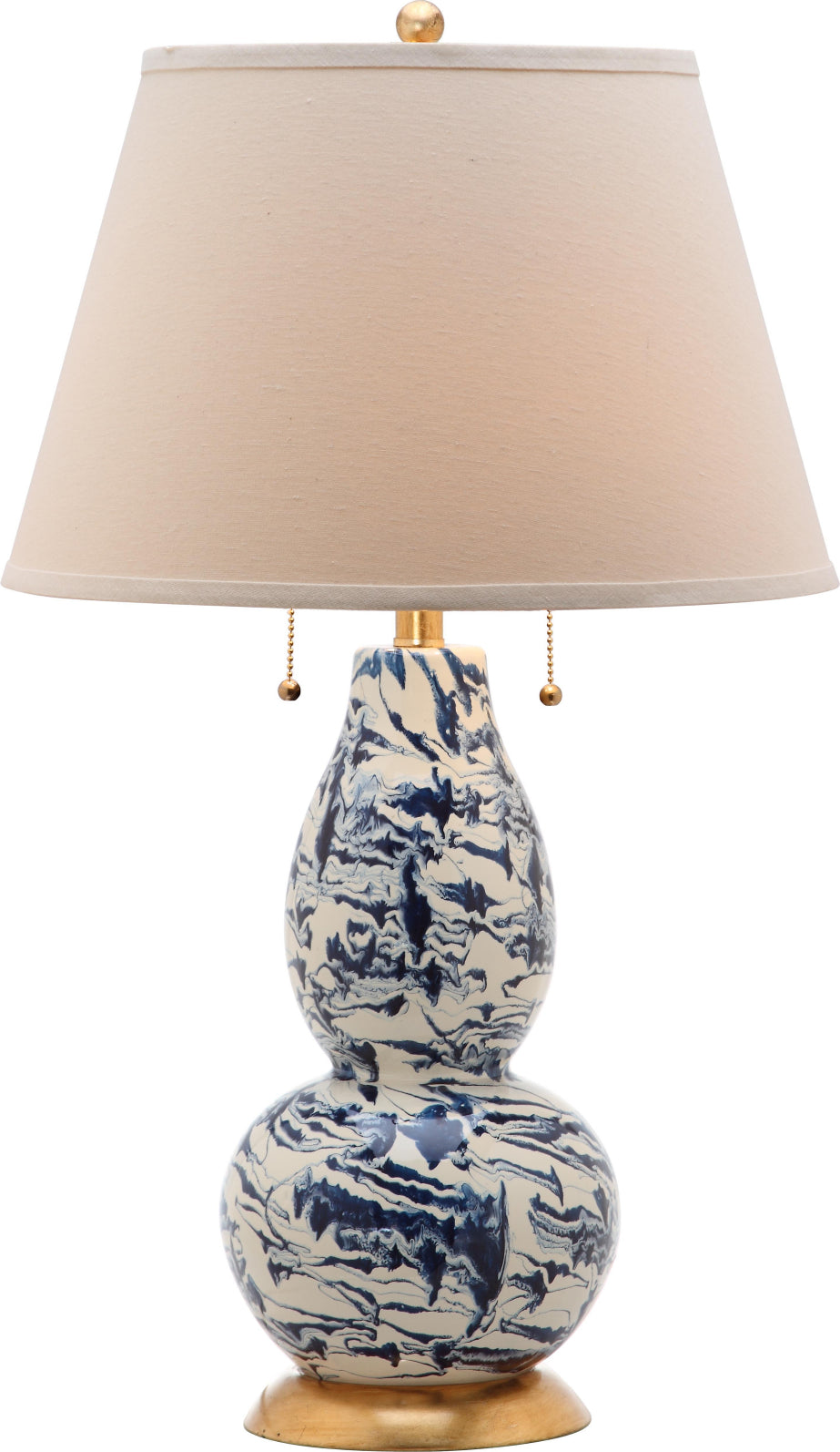 Safavieh Color Swirls 28-Inch H Glass Table Lamp Navy/White main image