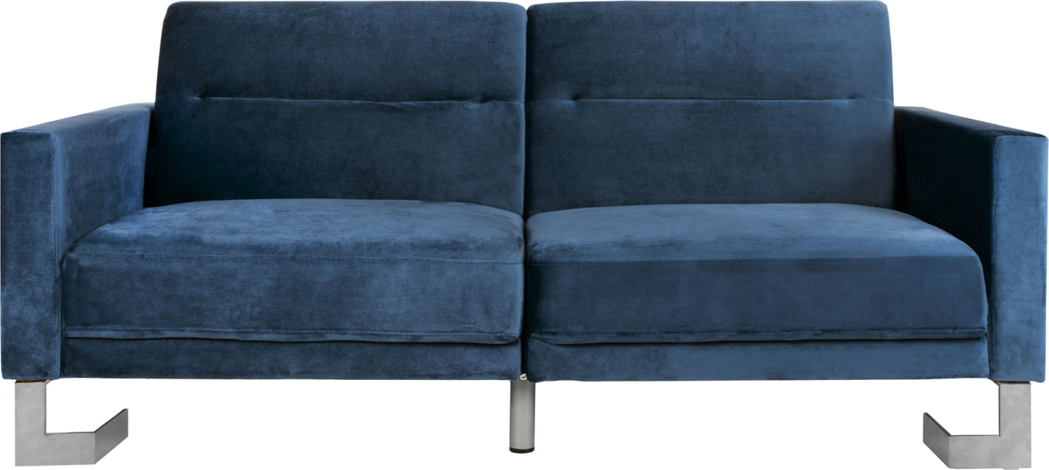 Safavieh Tribeca Foldable Sofa Bed Navy and Silver Furniture main image