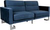 Safavieh Tribeca Foldable Sofa Bed Navy and Silver Furniture 